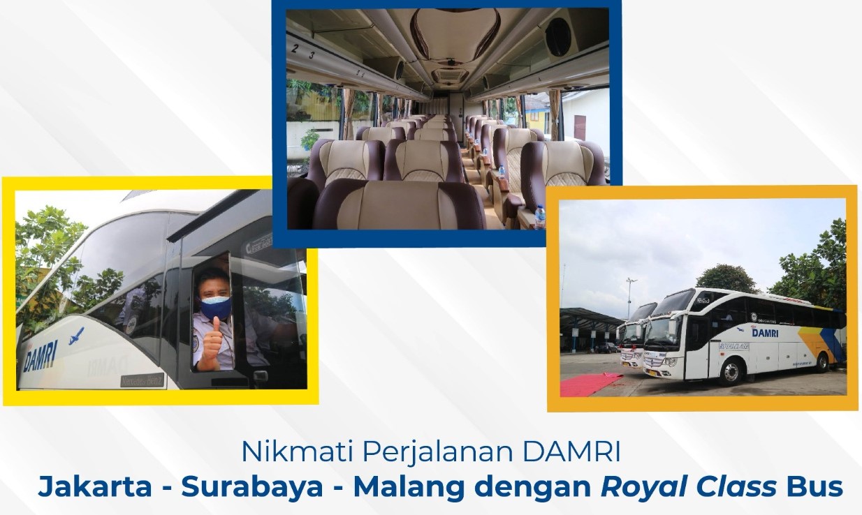 DAMRI Hadirkan Rute Baru Jakarta – Surabaya – Malang Dengan Royal Class ...