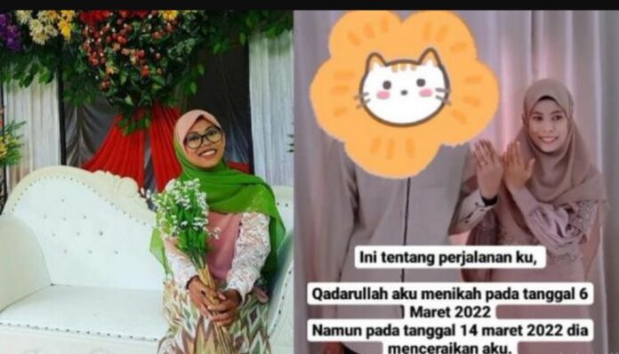Viral! Wanita Menikah 8 Hari Dicerai, Alasan Sepele Pakaian Mengenai Nasi