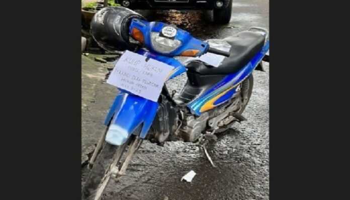 Penampakan Motor Diduga Milik Pelaku Bom Bunuh Diri, Tinggalkan Pesan Perangi Hukum dan KUHP