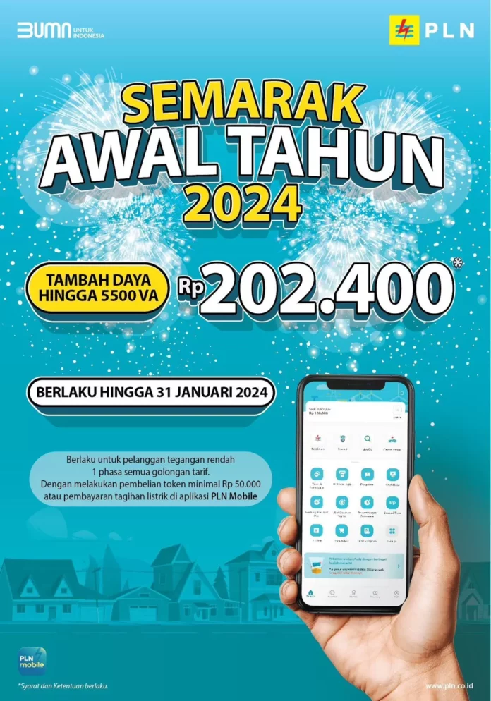 PLN Gelar Promo Tambah Daya Listrik Hingga 31 Januari 2024