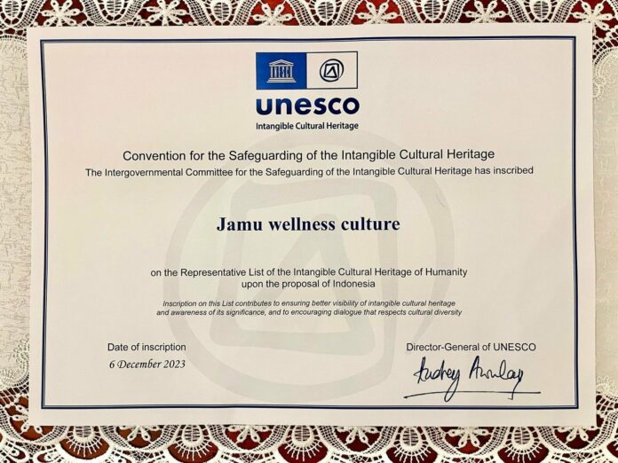 Budaya Sehat Jamu Ditetapkan Sebagai Warisan Budaya Takbenda UNESCO