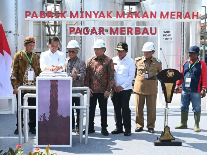 Peresmian Pabrik Minyak Makan Merah Pagar Merbau