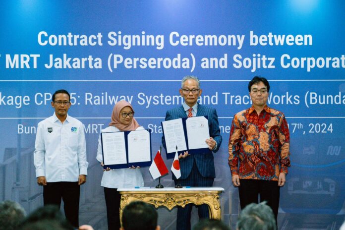 MRT Jakarta dan Sojitz Corporation Kerjasama Rancang Bangun CP205 Fase 2A