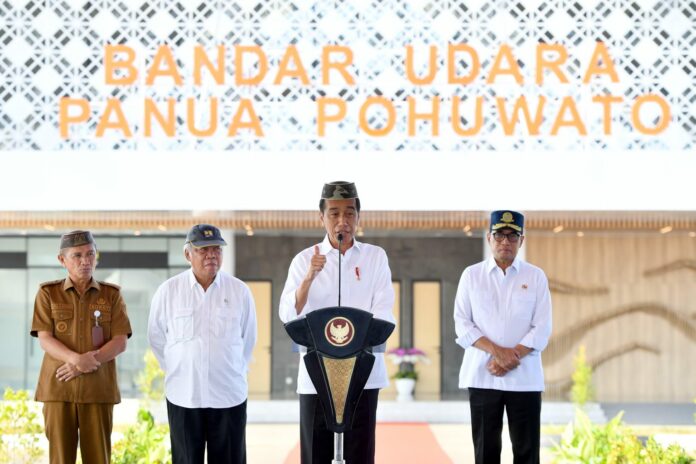 Peresmian Bandara Panua Pohuwato di Gorontalo